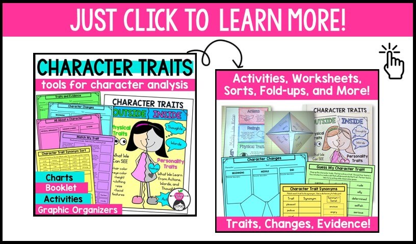 character traits and character analysis pack by teacher trap