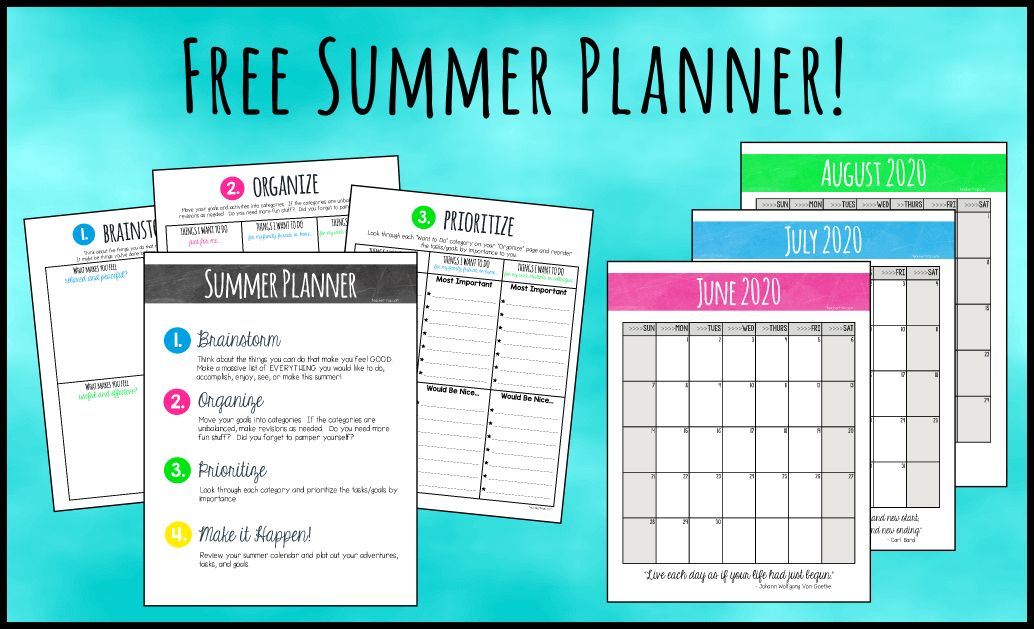 Summer Planner for Teachers