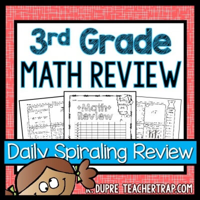 3rd grade math review cover