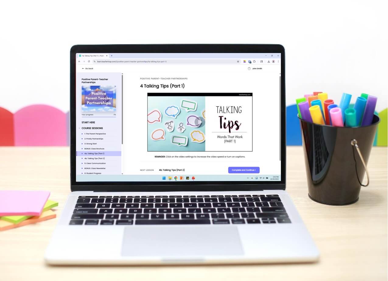 Positive Parent Teacher Communication with Teacher Trap